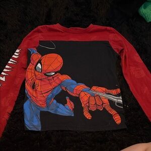 Marvel Spider-Man Long Sleeve Shirt - Red, Black, and Blue